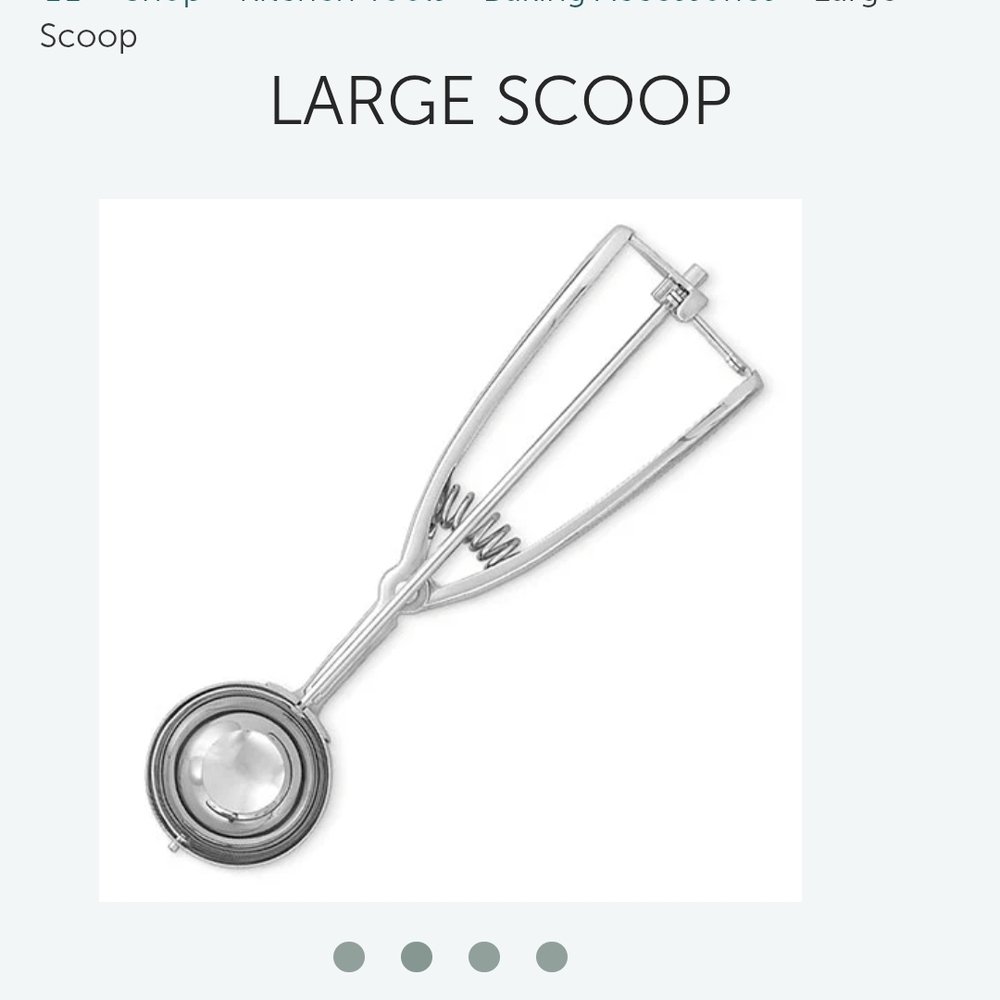 Pampered Chef Silver Large Scoop